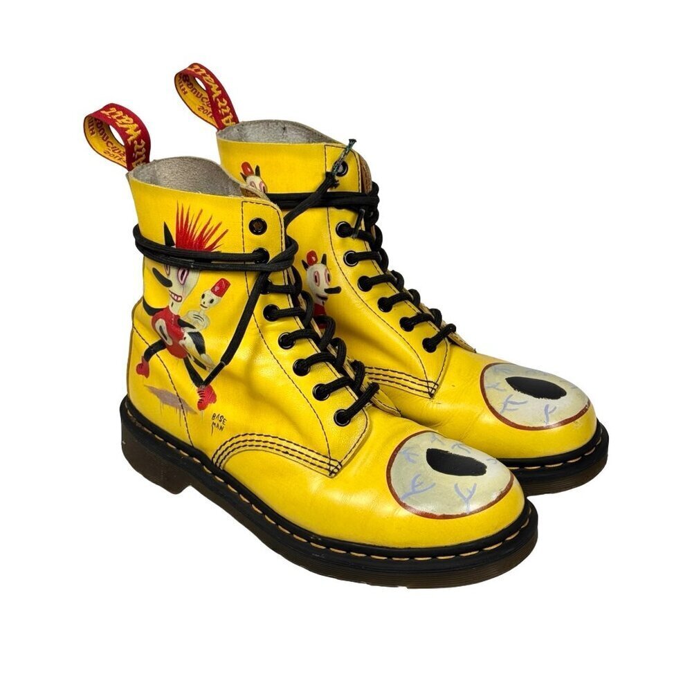 Dr Martens Pascal BootsGary Baseman Punk Toby Limited Edition Rare Sz L-10 M-9 - Picture 14 of 14